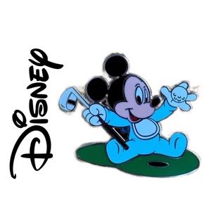 Baby Mickey Mouse Golfing Trading Pin‎ Walt Disney World 2000s Pin Golf Rare